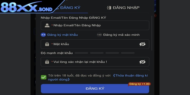 Bắt đầu tiến trình khởi tạo tài khoản chính thức